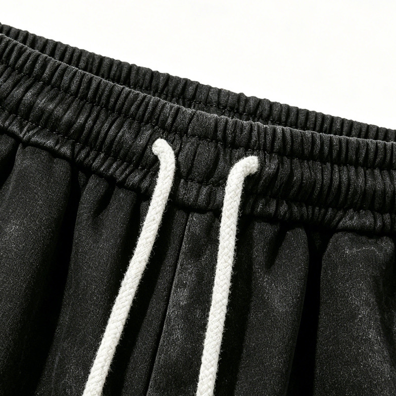 Screen and DTG Print Vintage Washed Cropped Pants