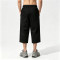 Washed Screen Print Distressed Ripped Cropped Pants | Vintage DTG Print Streetwear Capris | Custom Streetwear