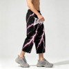 Heat Transfer Print Applique Vintage Pants | Pink Lightning Graphic Cropped pants| Clothing Manufacturer