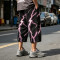 Heat Transfer Print Applique Vintage Pants | Pink Lightning Graphic Cropped pants| Clothing Manufacturer