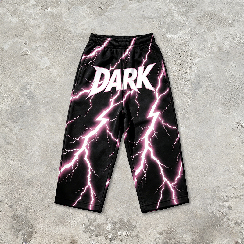 Heat Transfer Print Applique Vintage Pants