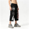 Screen Print Acid Washed Spray Dye Cropped Pants | Distressed Ripped Spider Web Graphic | Custom Streetwear