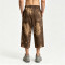 Applique Washed Spray Dye Puff Print Cropped pants | Ripped Star Graphic Pants Streetwear | OEM Streetwear