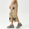 Rhinestone Star Applique Vintage Cropped Cargo Capri Pants | Washed Distressed Ripped | Custom Streetwear