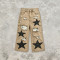 Rhinestone Star Applique Vintage Cropped Cargo Capri Pants | Washed Distressed Ripped | Custom Streetwear