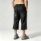 Washed Screen Print Spray Dye Vintage Cropped Flare Sweatpants | TD Skull Graphic Drawstring Street Pants | Custom Streetwear