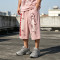 Screen Print Applique Distressed Ripped Spray Dye Pants | 100% Cotton Vintage Washed Cropped Pants | OEM Streetwear
