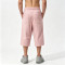 Screen Print Applique Distressed Ripped Spray Dye Pants | 100% Cotton Vintage Washed Cropped Pants | OEM Streetwear