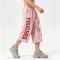 Screen Print Applique Distressed Ripped Spray Dye Pants | 100% Cotton Vintage Washed Cropped Pants | OEM Streetwear