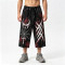 Hand-Painted Wash Spray Dye Vintage Capri Pants | Spider Web Cross Gothic Loose Drawstring Pants | Clothing Manufacturer