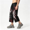 Hand-Painted Wash Spray Dye Vintage Capri Pants | Spider Web Cross Gothic Loose Drawstring Pants | Clothing Manufacturer