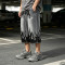 Applique Rhinestone Screen Print Washed Sprayed Dye Pants | Drip Flame Graphic Vintage Cropped pants | Custom Streetwear