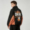 Patchwork Color Block DTG Print Guitar Graphic Jacket | Vintage Sonic Music Streetwear Windbreaker | Clothing Manufacturer