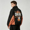 Patchwork Color Block DTG Print Guitar Graphic Jacket | Vintage Sonic Music Streetwear Windbreaker | Clothing Manufacturer