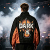 Patchwork Color Block DTG Print Guitar Graphic Jacket | Vintage Sonic Music Streetwear Windbreaker | Clothing Manufacturer