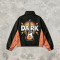 Patchwork Color Block DTG Print Guitar Graphic Jacket | Vintage Sonic Music Streetwear Windbreaker | Clothing Manufacturer