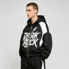 Patchwork Screen Print Hooded Jacket | Dark Rock Guitar Graphic Sonic-Wear | Clothing Manufacturer
