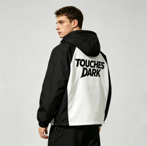 Patchwork Color Block DTG Print Hooded Jacket | Liberty Guitar Punk Sonic-Wear Streetwear | OEM Streetwear