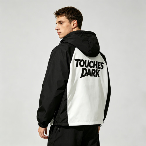 Patchwork Color Block DTG Print Hooded Jacket | Liberty Guitar Punk Sonic-Wear Streetwear | OEM Streetwear