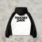 Patchwork Color Block DTG Print Hooded Jacket | Liberty Guitar Punk Sonic-Wear Streetwear | OEM Streetwear