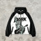 Patchwork Color Block DTG Print Hooded Jacket | Liberty Guitar Punk Sonic-Wear Streetwear | OEM Streetwear