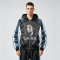 Rhinestone Patchwork Color Block Hooded Jacket | Retro Michael Jackson Sonic-Wear | Custom Streetwear