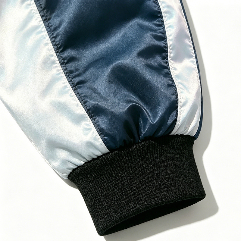 Rhinestone Patchwork Color Block Hooded Jacket