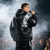 Black Silver Color Block Sonic Note Patchwork Screen Print Hooded Jacket | Sonic-wear Windbreaker | Custom Streetwear