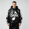 Patchwork Screen Print Hooded Half Zip Jacket | Color Block Sonic-Wear Top | Streetwear Manufacturer