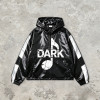 Patchwork Screen Print Hooded Half Zip Jacket | Color Block Sonic-Wear Top | Streetwear Manufacturer