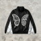Butterfly Rhinestone Zip Up Patchwork Jacket | Sonic-Wear Streetwear Windbreaker | Custom Streetwear