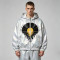 DTG Screen Print Holographic Vinyl Record Music Hooded Jacket |Sonic-Wear Streetwear | Custom Streetwear