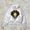 DTG Screen Print Holographic Vinyl Record Music Hooded Jacket |Sonic-Wear Streetwear | Custom Streetwear