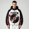 Patchwork Color Block DTG Print Vinyl Record Graphic Jacket | Retro Sonic-Wear Hooded Jacket | Clothing Manufacturer
