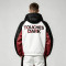 Patchwork Color Block DTG Print Vinyl Record Graphic Jacket | Retro Sonic-Wear Hooded Jacket | Clothing Manufacturer