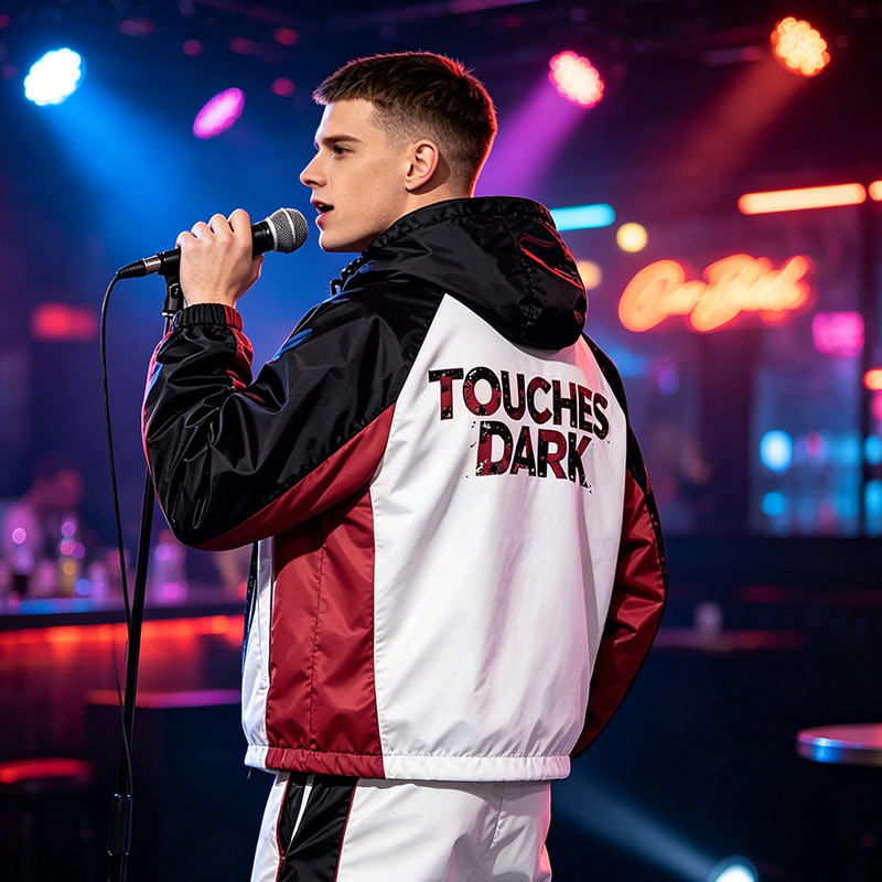 Patchwork Color Block DTG Print Vinyl Record Graphic Jacket