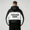 Screen Print DJ Graphic Patchwork Hooded Jacket | Black White Sonic-Wear Streetwear | OEM Streetwear