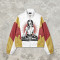 Patchwork DTG and Screen Print Female DJ Stand Collar Jacket | Retro Sonic-Wear Jacket | Streetwear Clothing Manufacturer