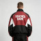Patchwork DTG Screen Print Music Band Vinyl Jacket | Color Block Retro Sonic-Wear Jacket | Custom Streetwear