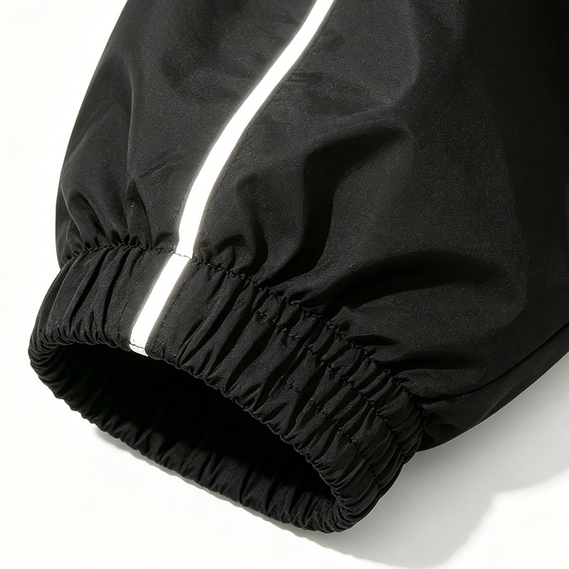 Reflective Patchwork Screen Print Hooded Jacket
