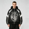 Reflective Patchwork Screen Print Hooded Jacket | Music Heart Instrument Graphic Sonic-Wear Jacket | Custom Streetwear
