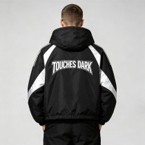 Patchwork Screen DTG Print Hooded Jacket | Anime DJ Yoda Sonic Graphic Sonic-Wear Jacket | OEM Streetwear