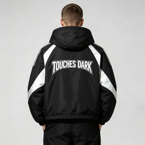 Patchwork Screen DTG Print Hooded Jacket | Anime DJ Yoda Sonic Graphic Sonic-Wear Jacket | OEM Streetwear