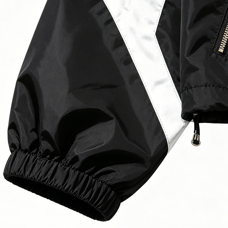 Patchwork Screen DTG Print Hooded Jacket