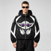 Patchwork Screen DTG Print Hooded Jacket | Anime DJ Yoda Sonic Graphic Sonic-Wear Jacket | OEM Streetwear