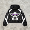 Patchwork Screen DTG Print Hooded Jacket | Anime DJ Yoda Sonic Graphic Sonic-Wear Jacket | OEM Streetwear