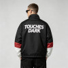 Color Block Patchwork Screen Print Stand Collar Jacket | Space Astronaut DJ Sonic Graphic Jacket | OEM Streetwear