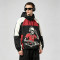 Patchwork Screen DTG Print Hooded Jacket | Skeleton DJ Sonic Graphic Color Block Jacket | Clothing Manufacturer
