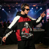 Patchwork Screen DTG Print Hooded Jacket | Skeleton DJ Sonic Graphic Color Block Jacket | Clothing Manufacturer