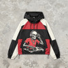 Patchwork Screen DTG Print Hooded Jacket | Skeleton DJ Sonic Graphic Color Block Jacket | Clothing Manufacturer